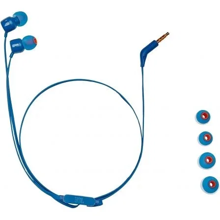 JBL Auriculares intrauditivos T110 con micrófono Jack 3.5 mm Azul